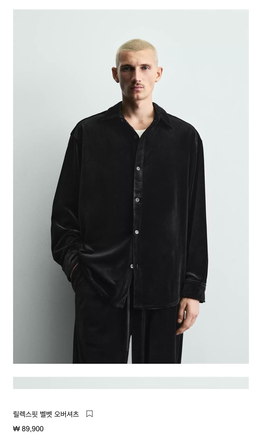 자라 벨벳 셔츠 M 상품이미지1