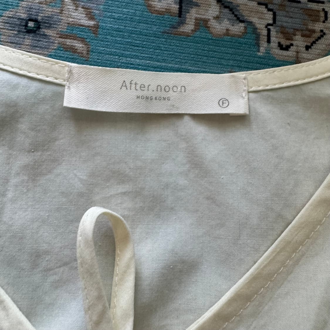 거의새옷 연한노랑 리본 면 블라우스 상품이미지8