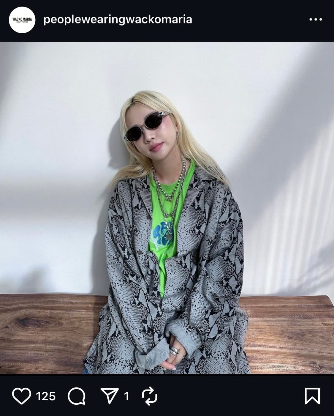 와코마리아 파이톤 셔츠 상품이미지3
