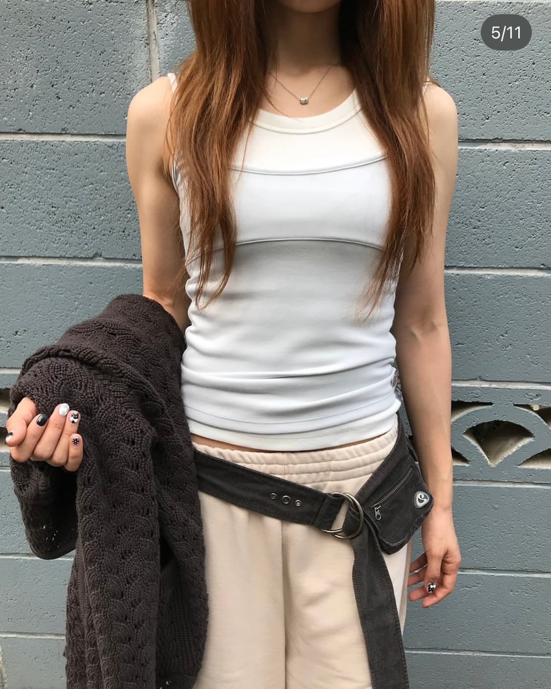 코이세이오 SOFT SLEEVELESS ICE GREY 상품이미지1