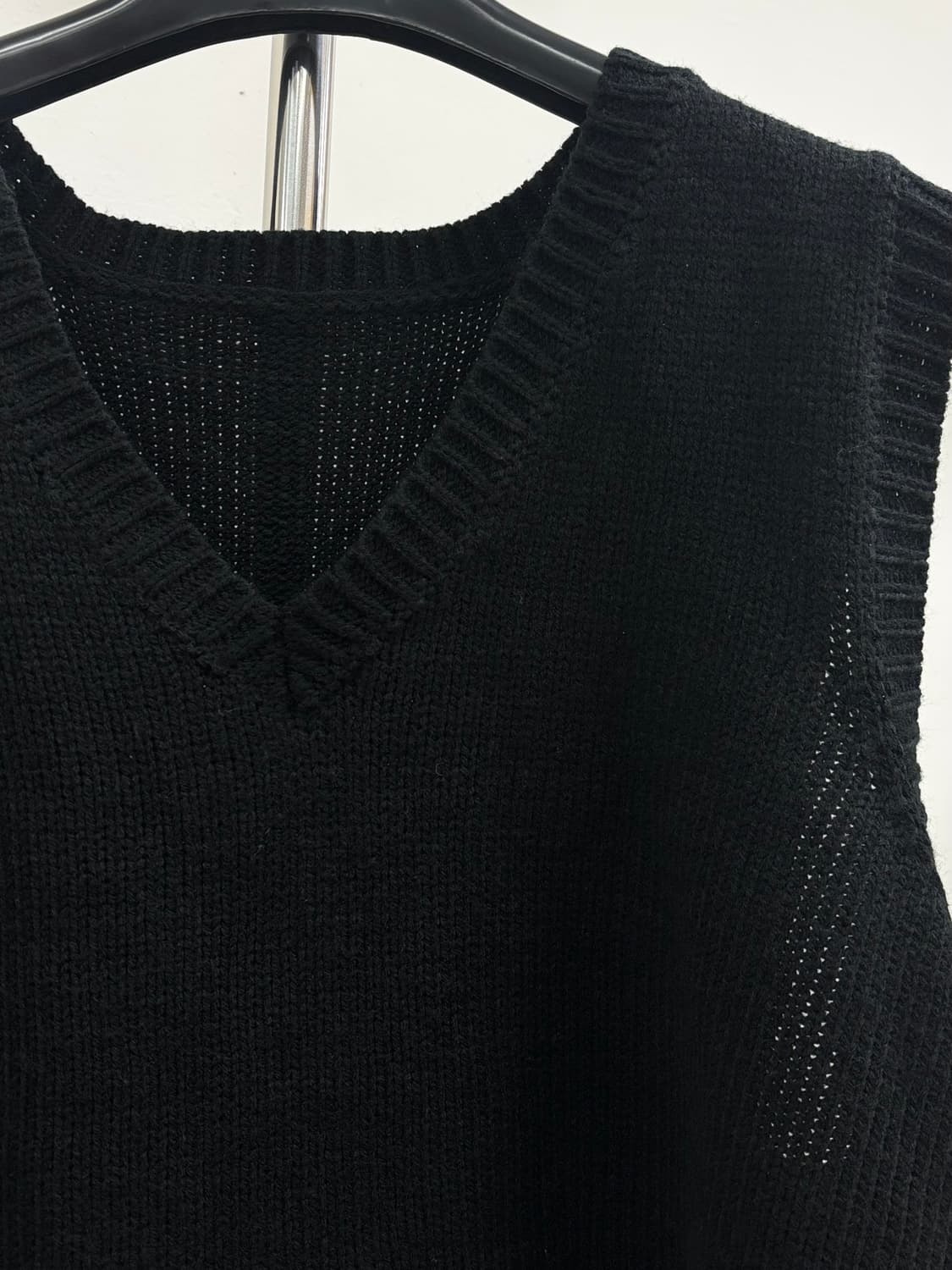 빈티지 블랙 니트 조끼 베스트 상품이미지6