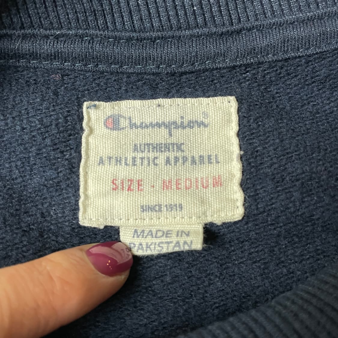 CHAMPION 챔피온 빈티지 네이비 기모 맨투맨 A00561 상품이미지8