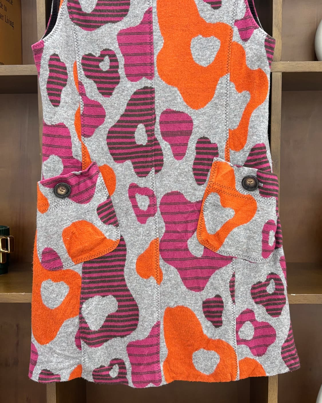 nuovo quaranta 빈티지 컬러 믹스 호피 원피스 상품이미지8