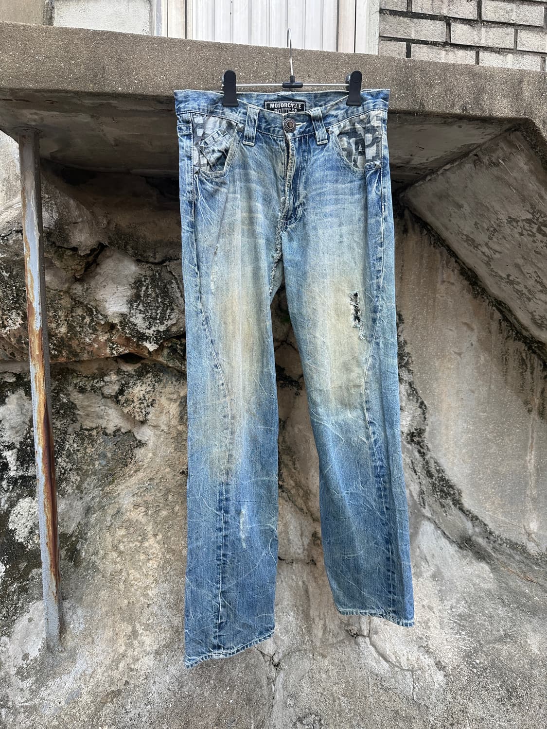 Route 66 denim stud moto pants 상품이미지8