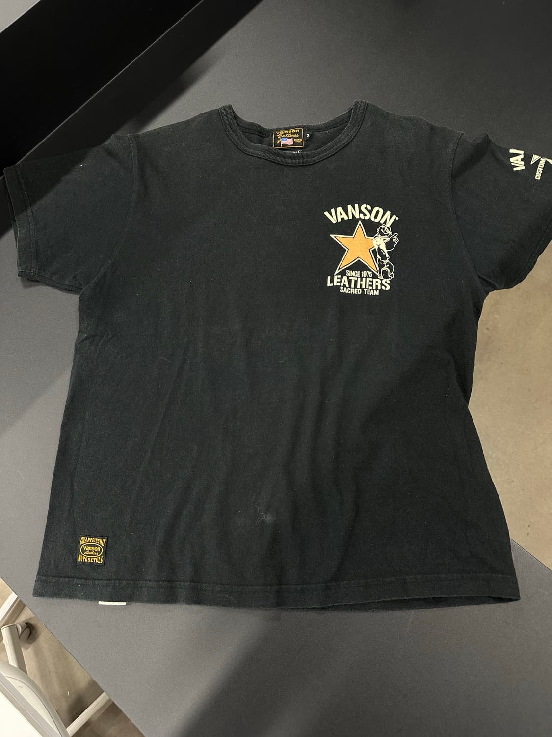 벤슨 스타 뽀빠이 그래픽 블랙 반팔 티셔츠 상품이미지5