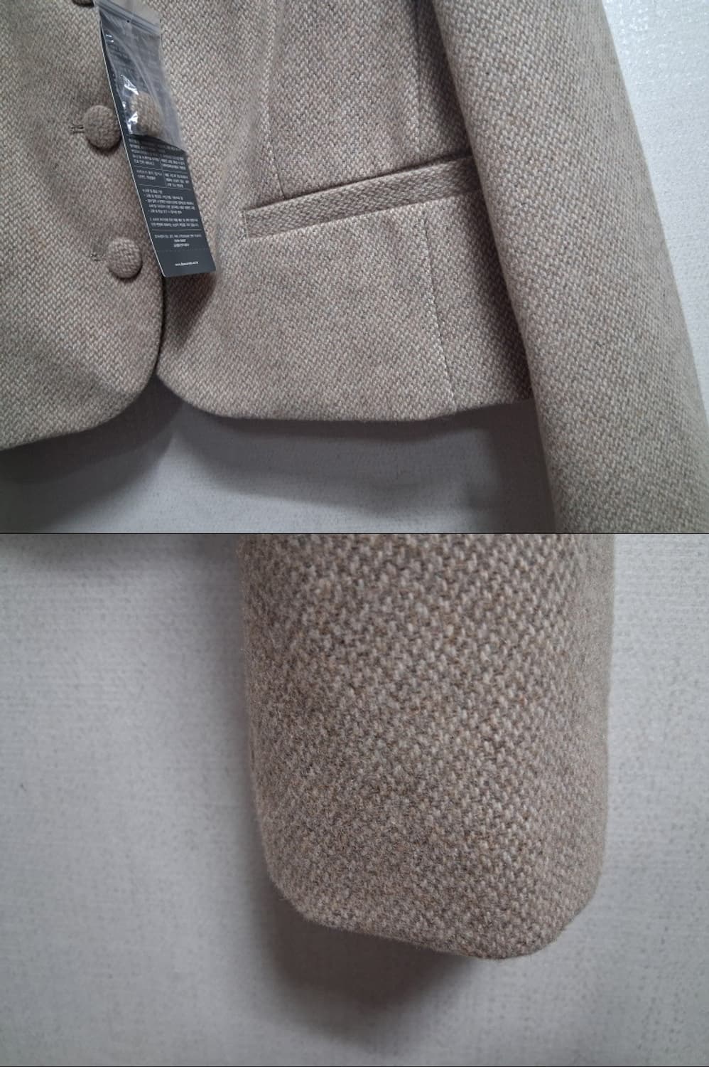 8세컨즈 베이지 크롭울쟈켓 새옷상태 44사이즈XS
 상품이미지5