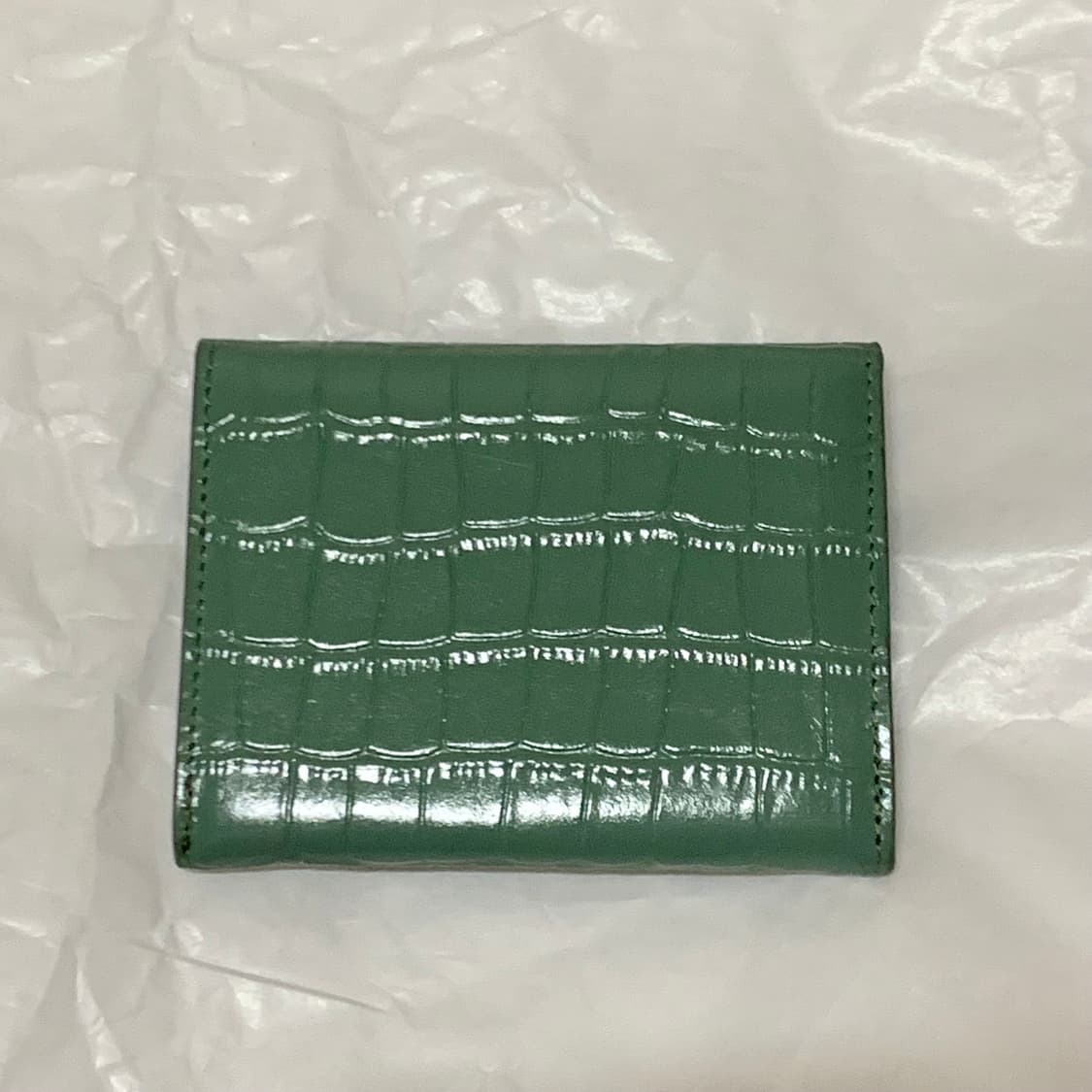 중고 ) 임블리 블리썸 리얼소가죽 카드지갑 딥민트 상품이미지4