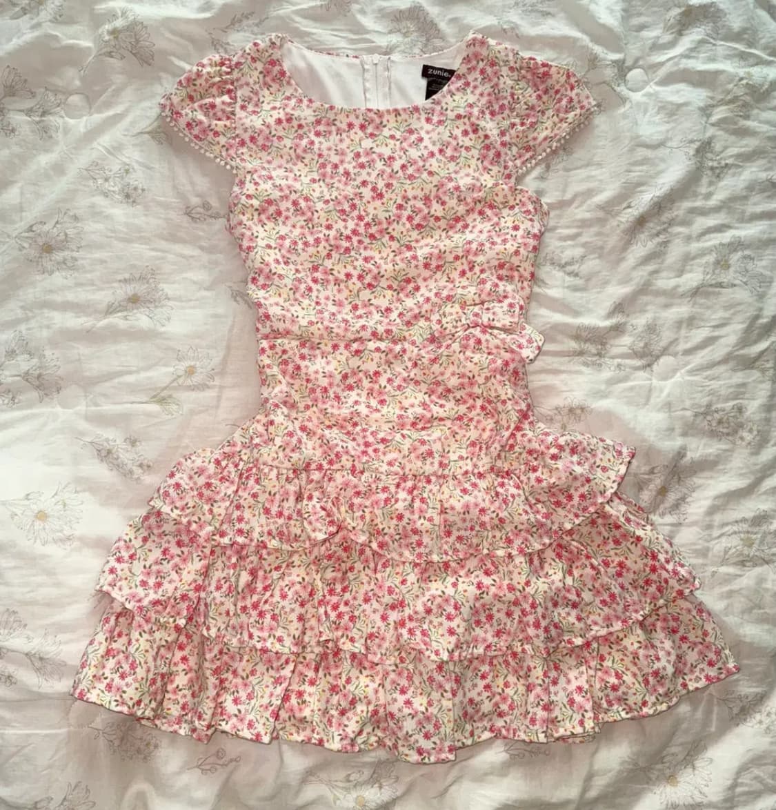 일본빈티지 y2k 리본 플라워 원피스 히메카지 갸루 모리걸 하구미 로리타 상품이미지1