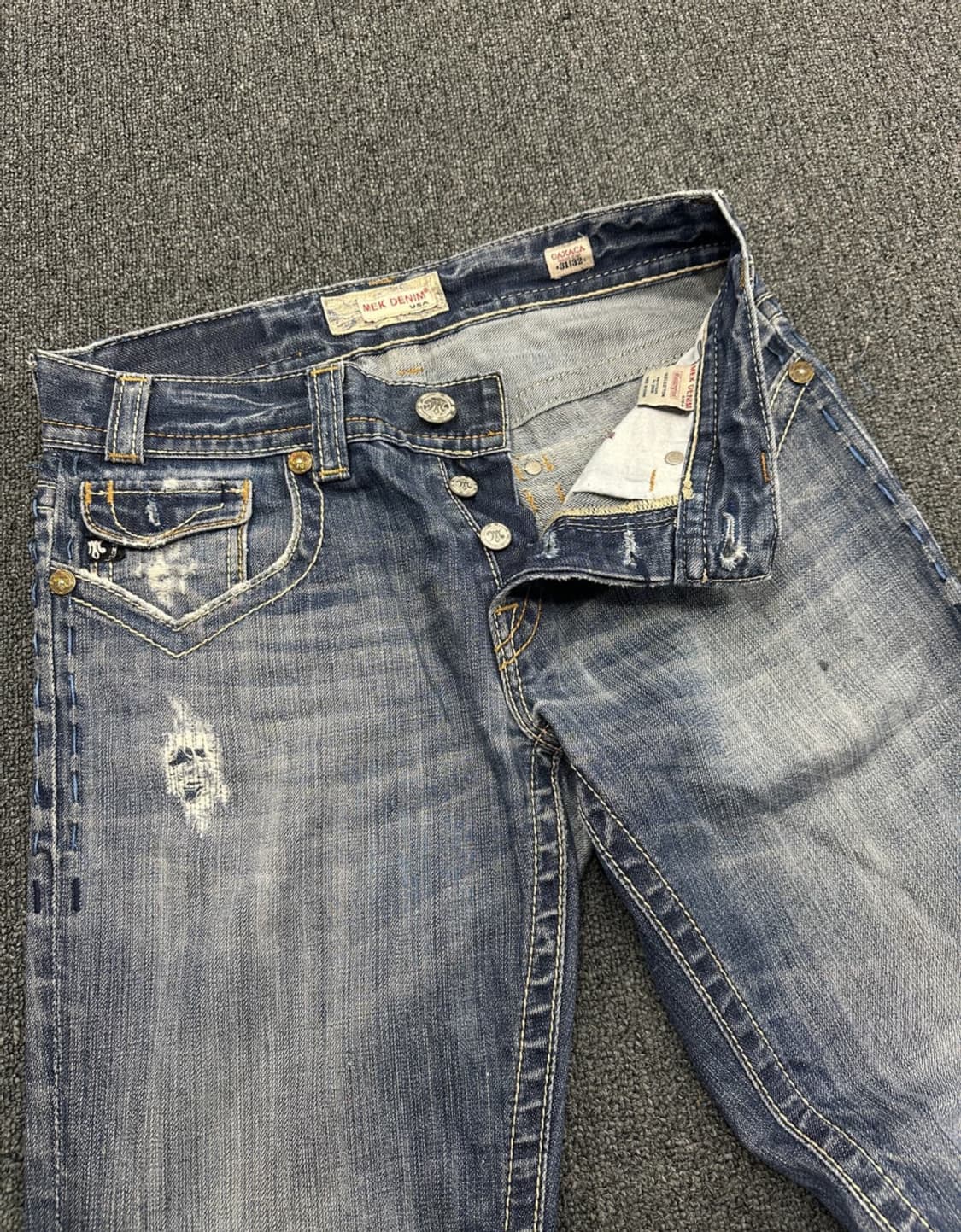 31) MEK DENIM USA 와이드 부츠컷 데님팬츠 상품이미지5
