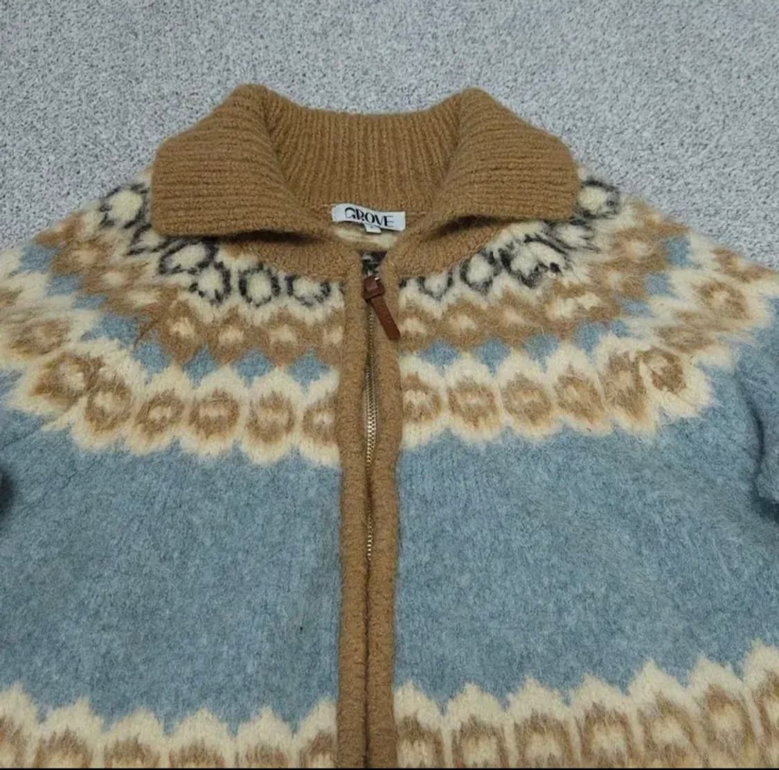 그로브 22fw 엘던 니트집업 태연 가디건 상품이미지2