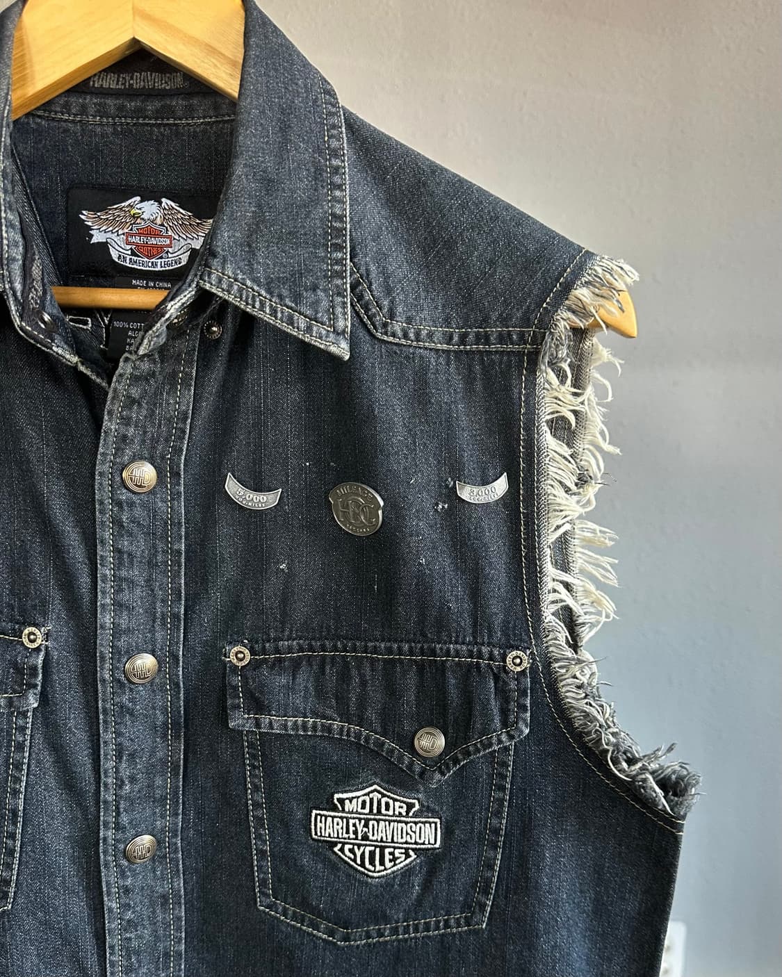 [M]할리 데이비슨 모터싸이클 데님 베스트 조끼 상품이미지6