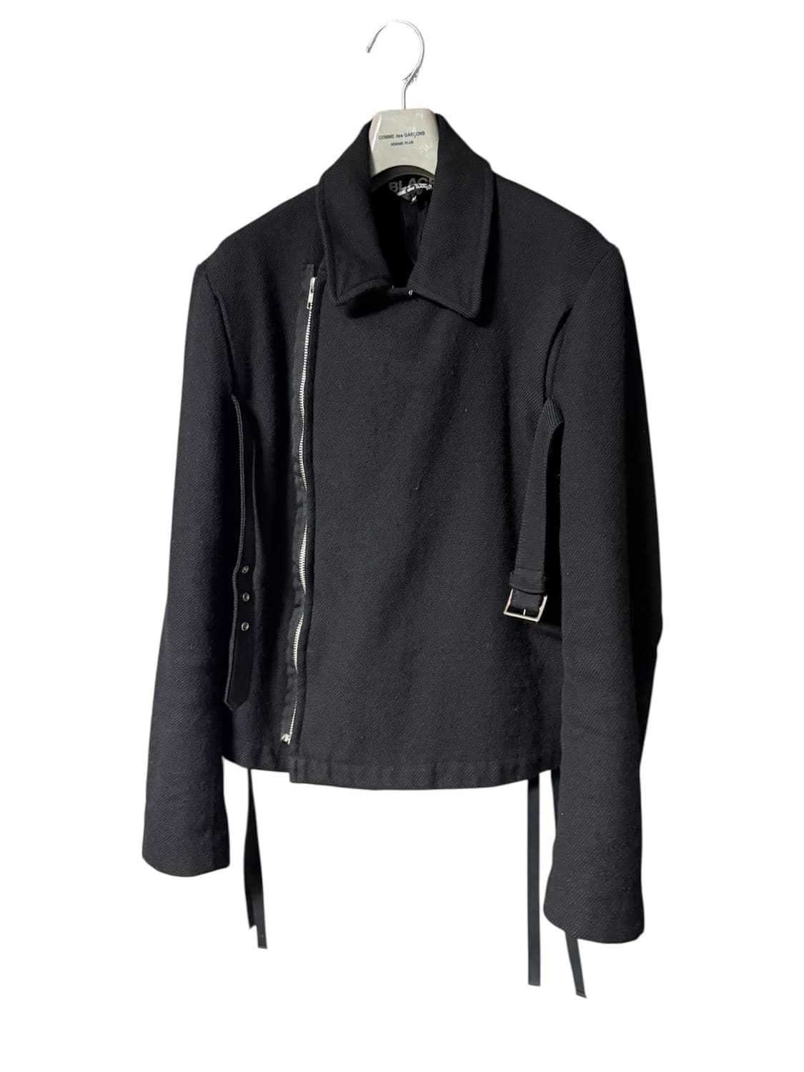 꼼데가르송 블랙 본디지 울 라이더 자켓 상품이미지1