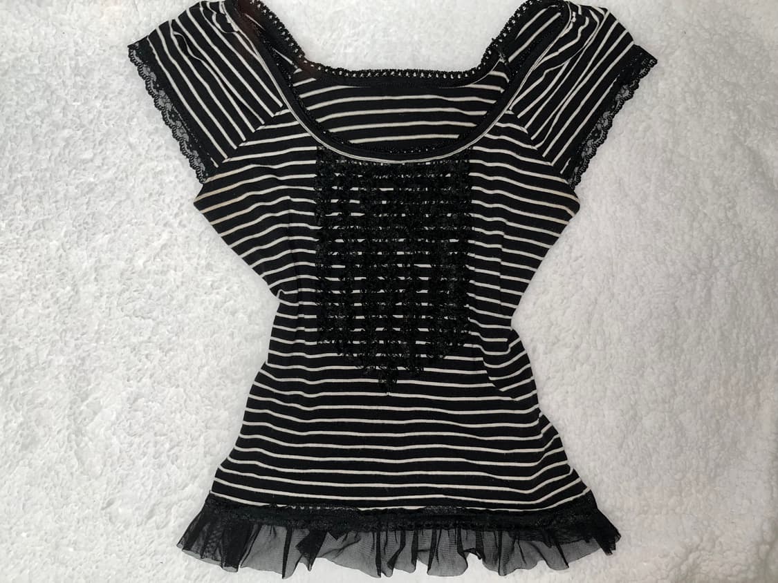 Harpers Bigot) nerdy frill stripe tee 상품이미지2