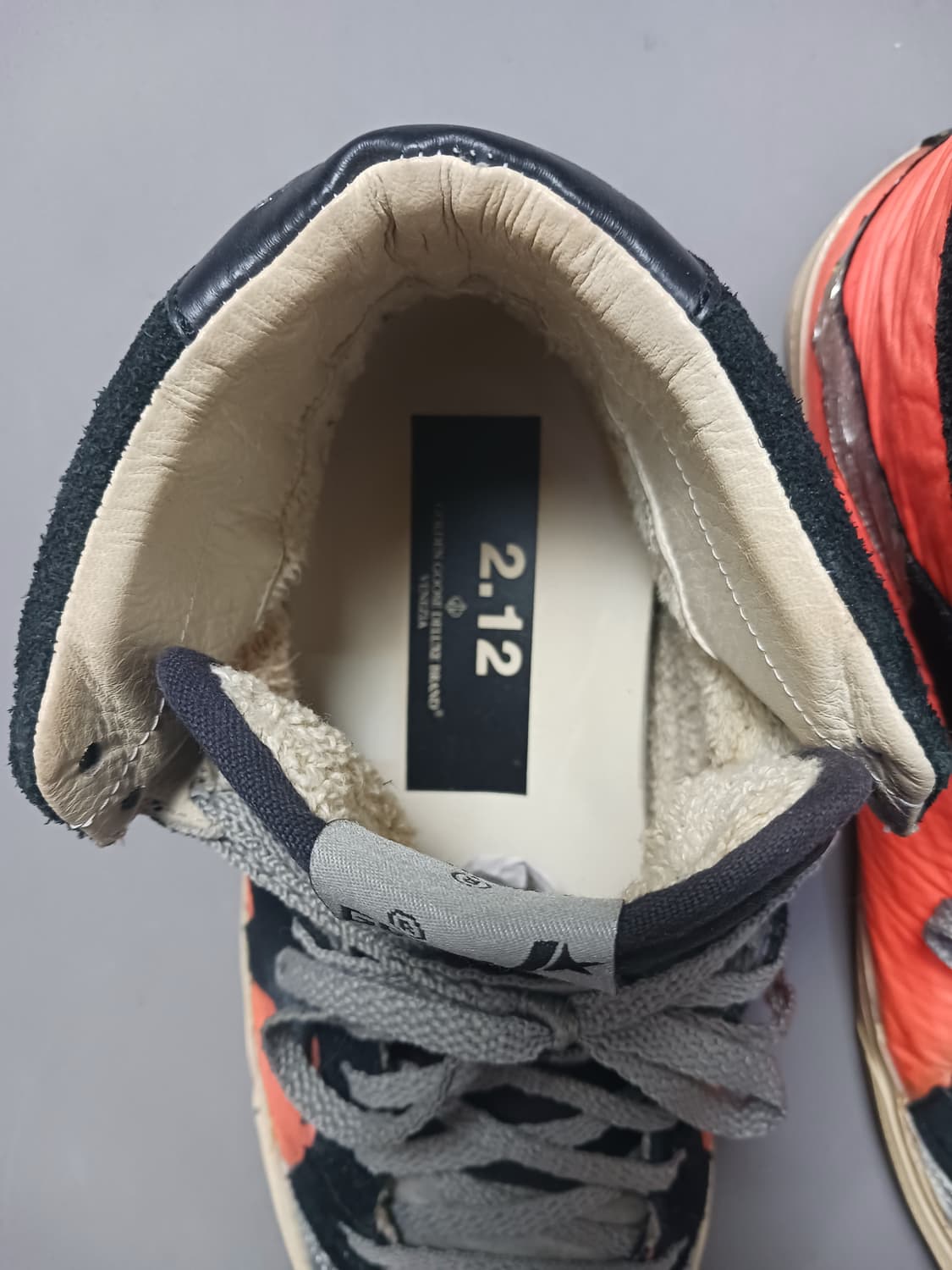 [270] 골든구스 빈티지 2.12 하이탑 스니커즈 네온 오렌지 상품이미지3