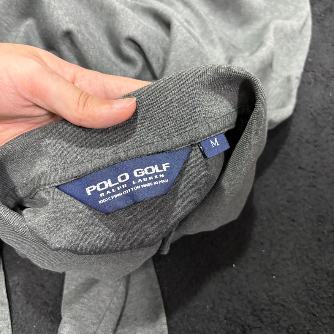 M-L 폴로 랄프로렌 골프 그레이 POLO로고 PK 긴팔 카라티 상품이미지4