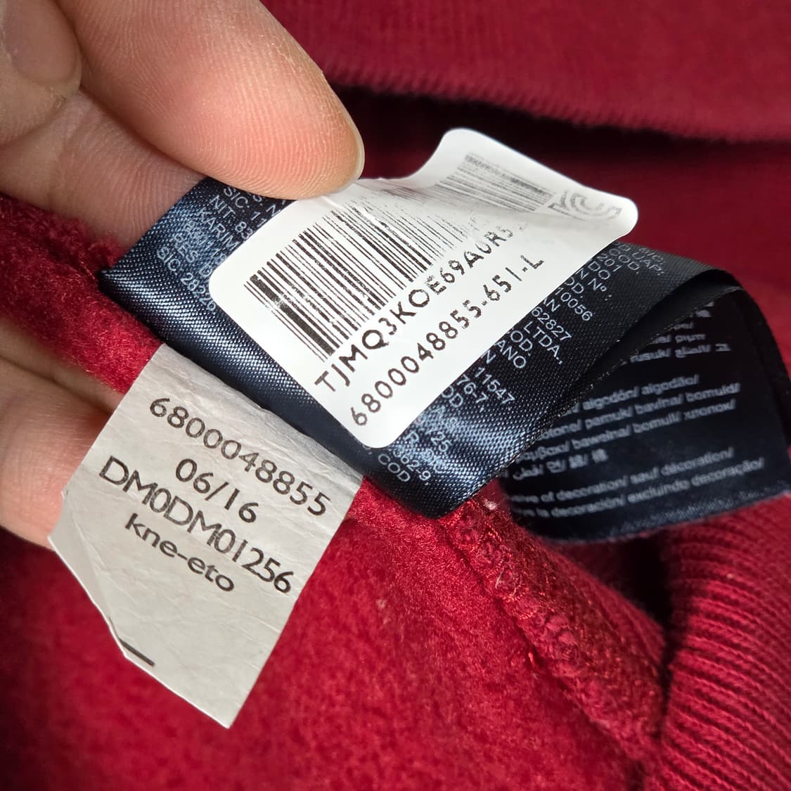 타미힐피거 버건디 별 자수 기모 맨투맨 상품이미지9