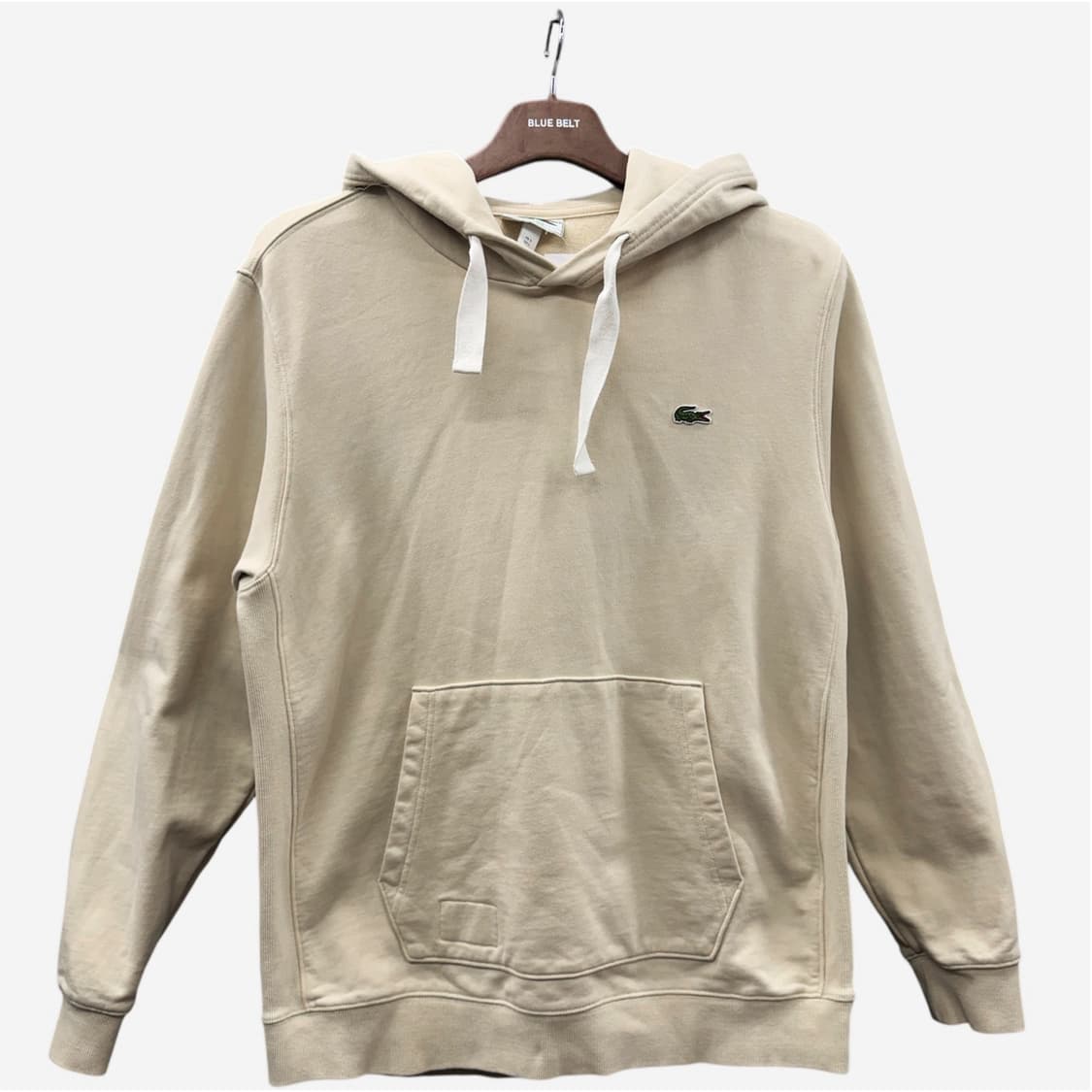 라코스테 로고 코튼후드티 캥거루포켓 패치 리버스위브 빅후드 디테일 상품이미지1