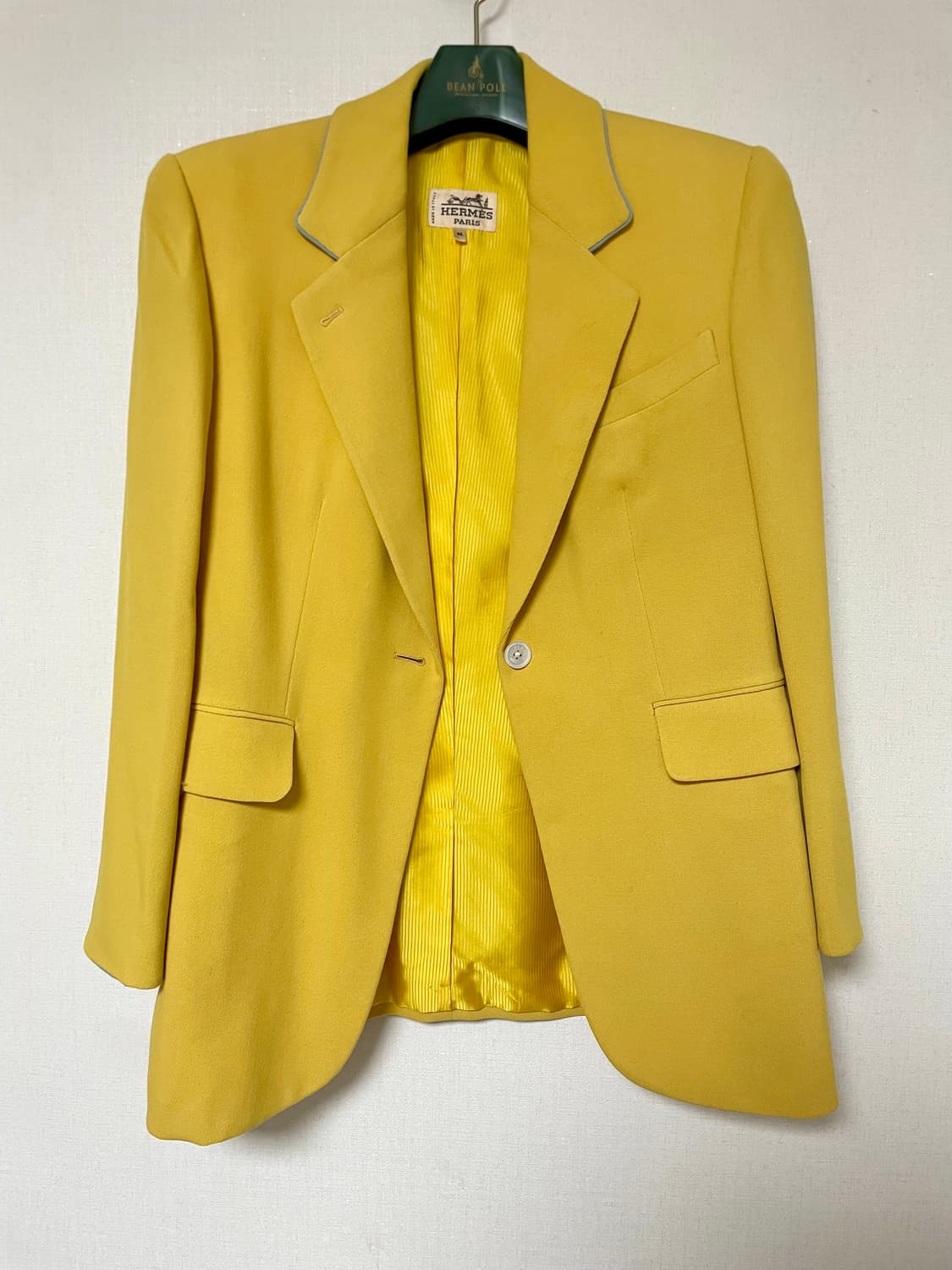 에르메스 옐로우 울 블레이저 44 정품 상품이미지1