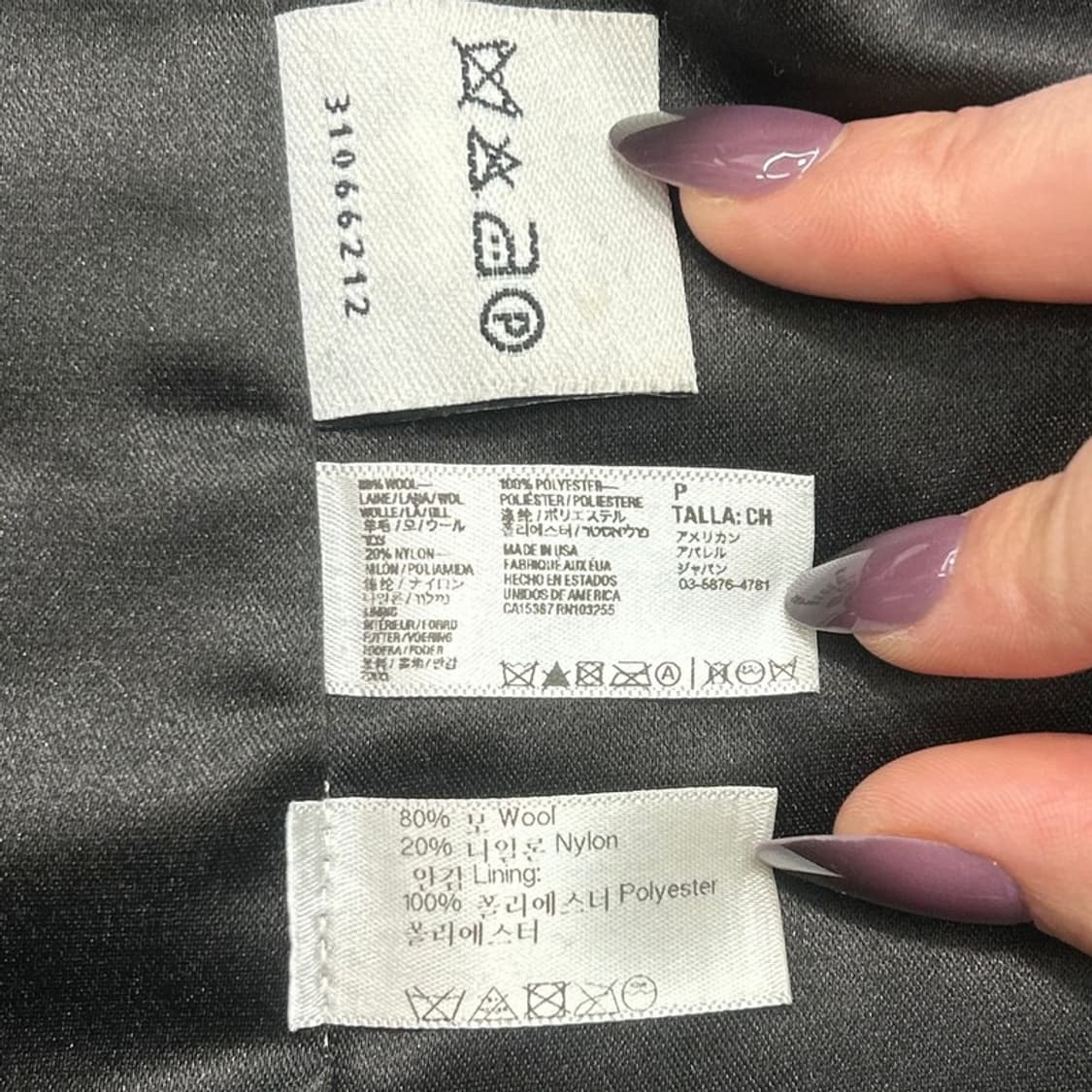 아메리칸어페럴 블랙 울 블렌드 코트 S 상품이미지6