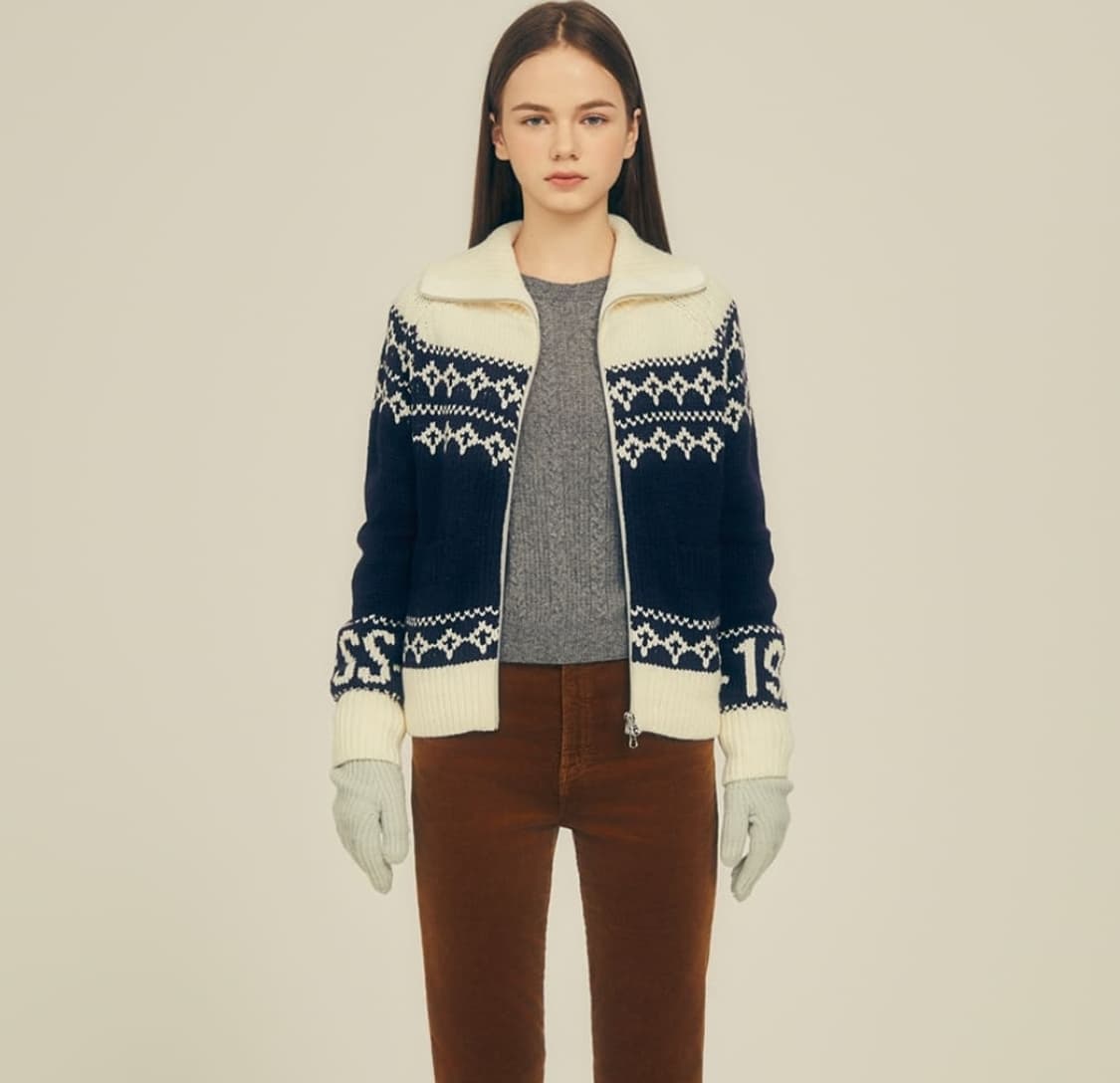 게스(GUESS) 24FW 코위찬 투웨이 집업 스웨터 자켓 Free 상품이미지3