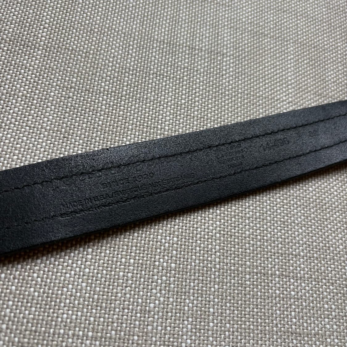 [32] 90s USA Eddie Bauer 블랙 레더 솔브 버클 벨트 상품이미지9