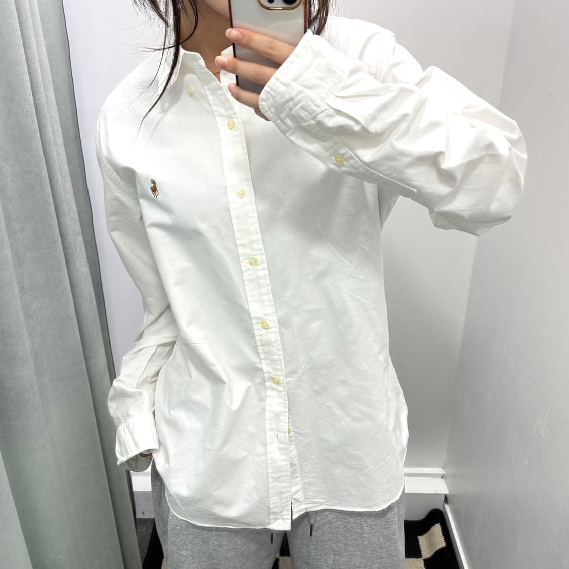 폴로 화이트 클래식 핏 셔츠 상품이미지1