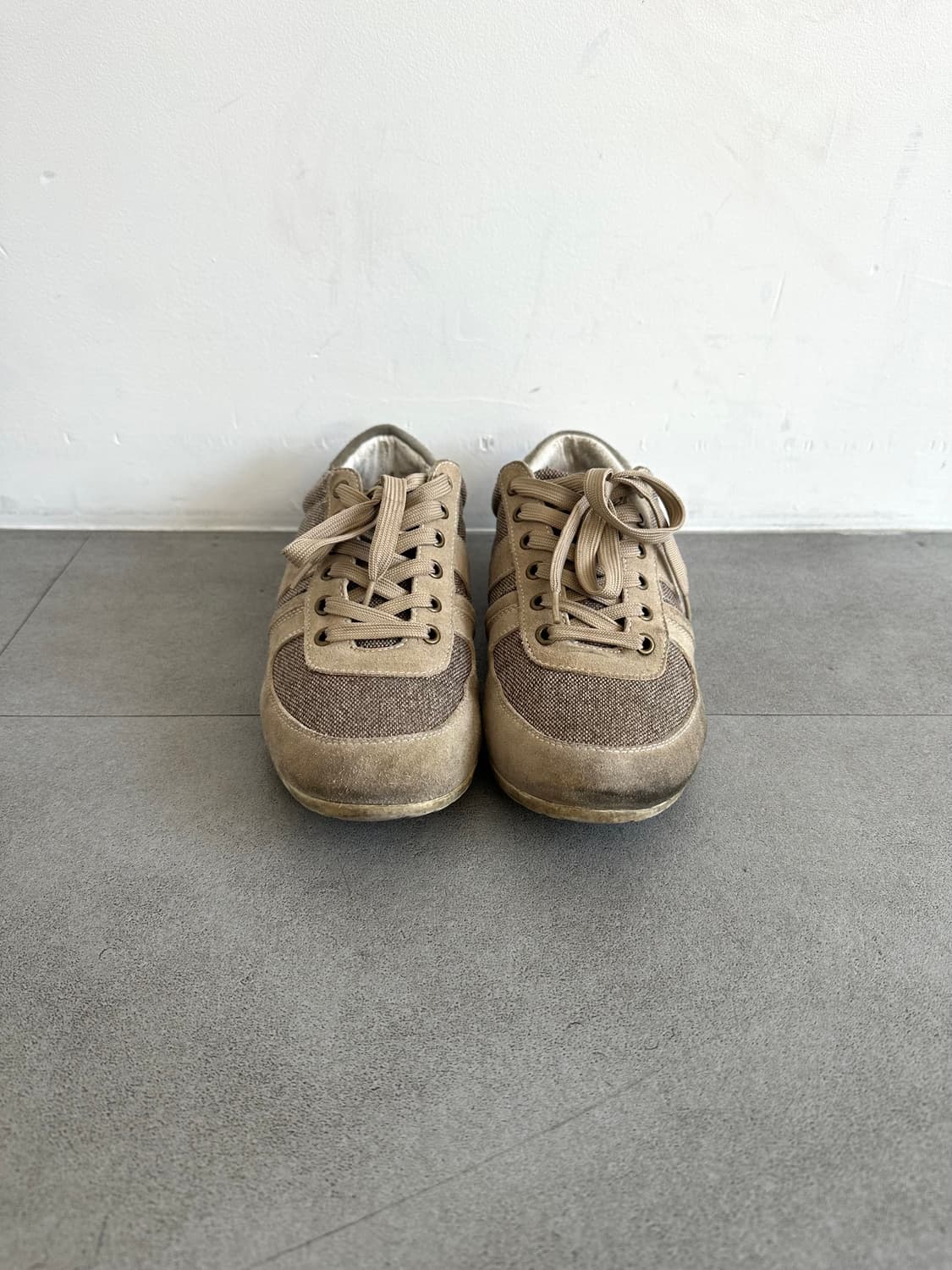 돌체앤가바나 2000s 베이지 레더 스니커즈 상품이미지2