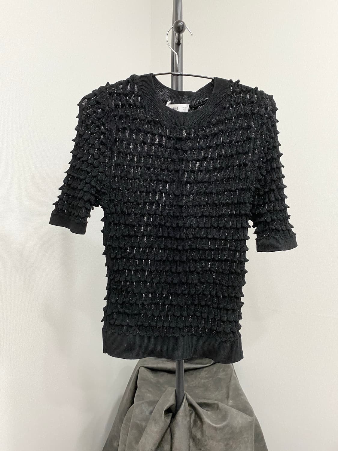 Popcorn Knit Short Sleeve Top 상품이미지1