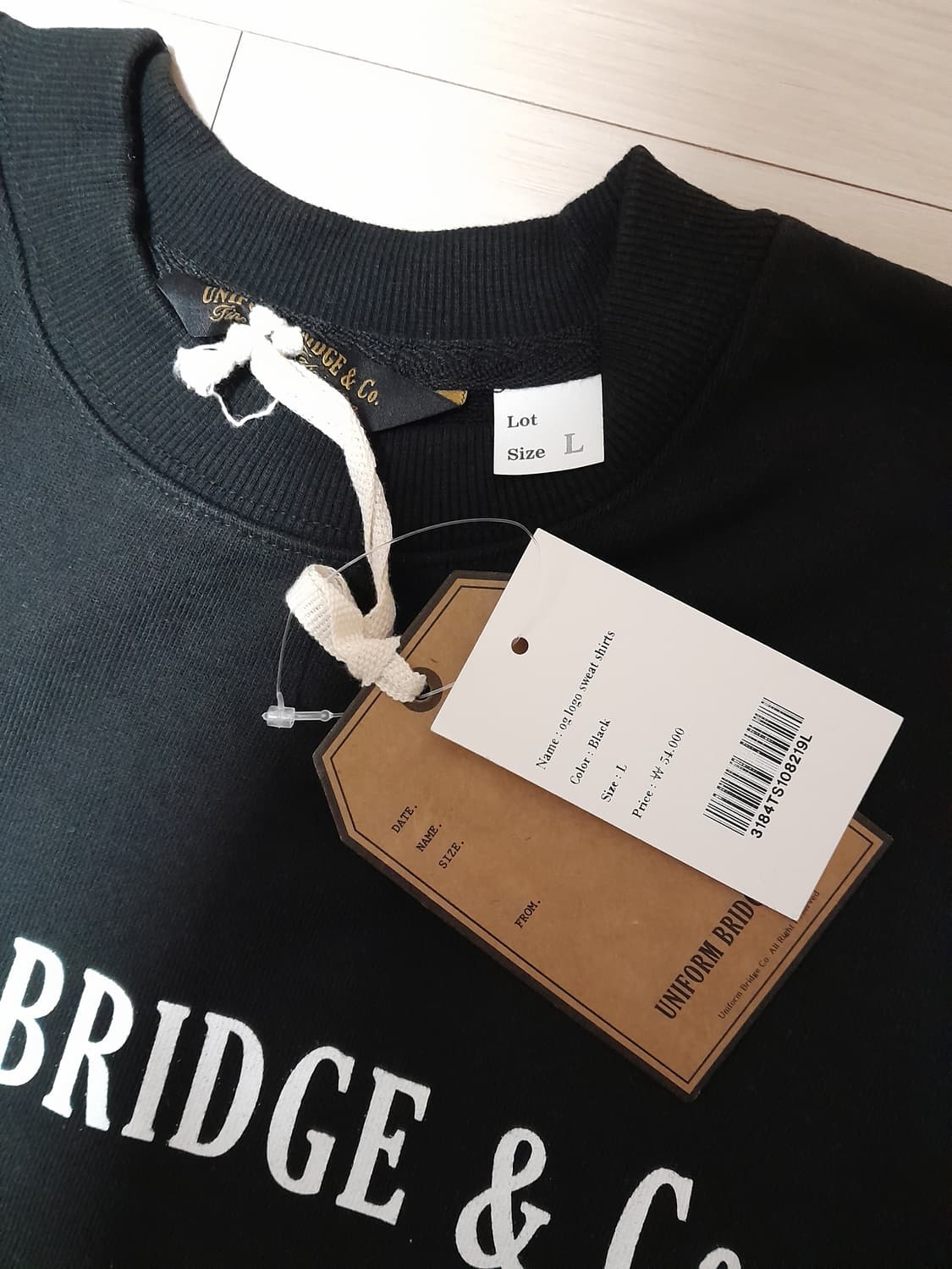 💥(새상품) 유니폼브릿지 스웻셔츠 맨투맨 블랙 (L)  상품이미지4