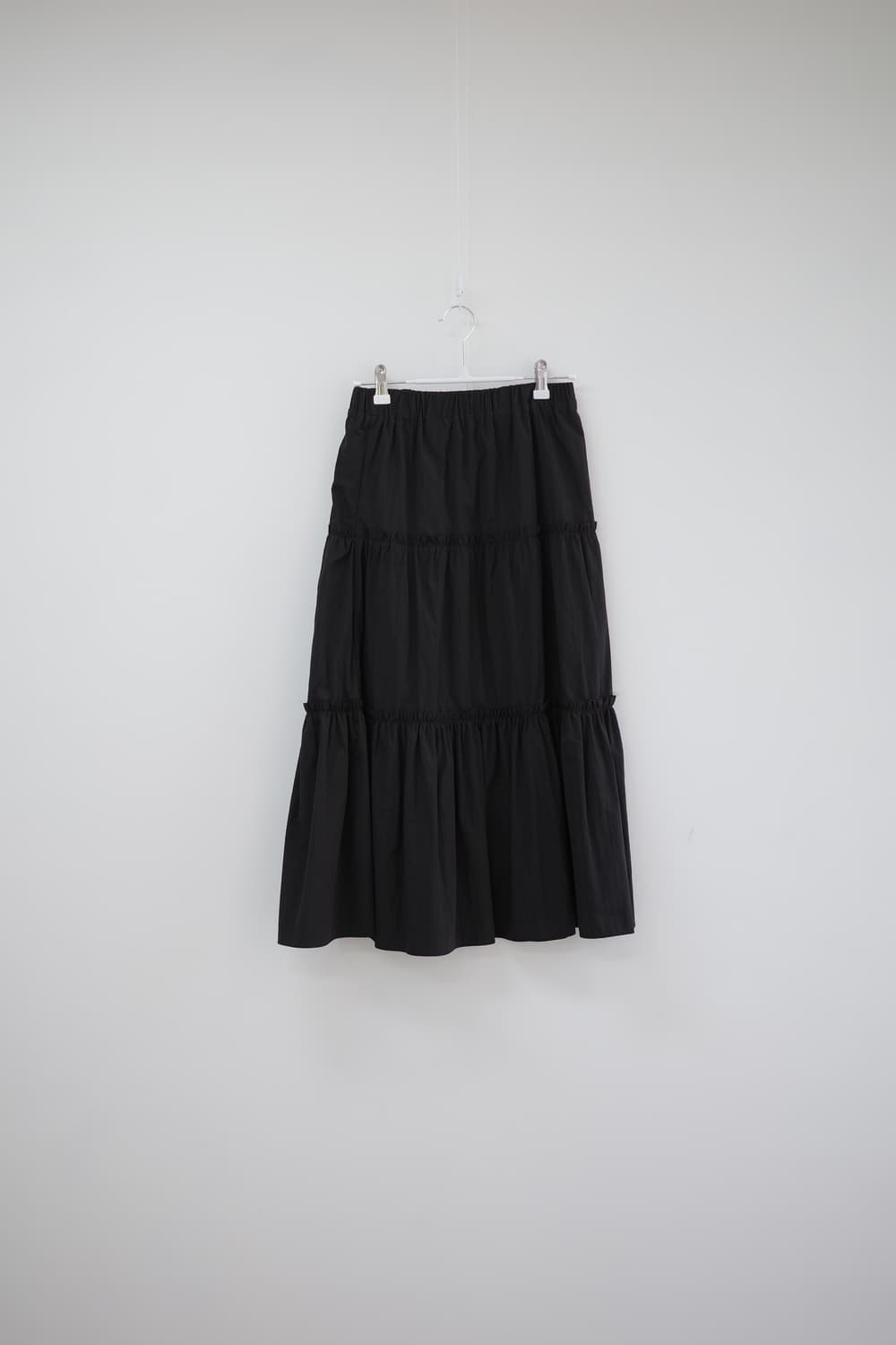 Black cotton long skirt 상품이미지3