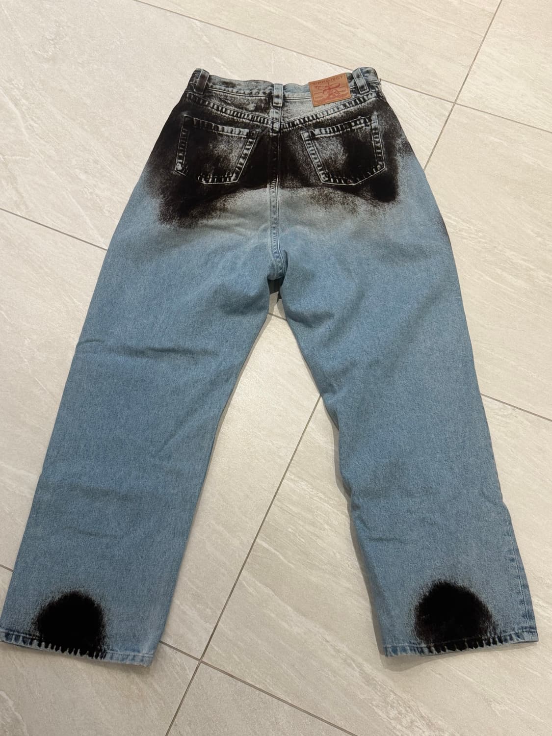 와이프로젝트 데님 수플레 프린팅 팬츠 상품이미지5