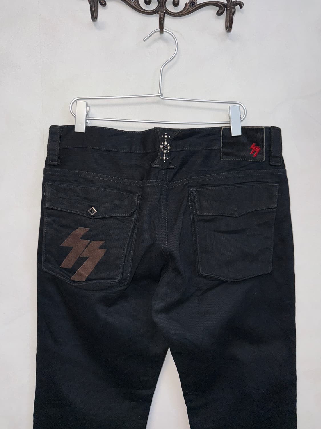 Black hard coated punk zipper 부츠컷팬츠 상품이미지6