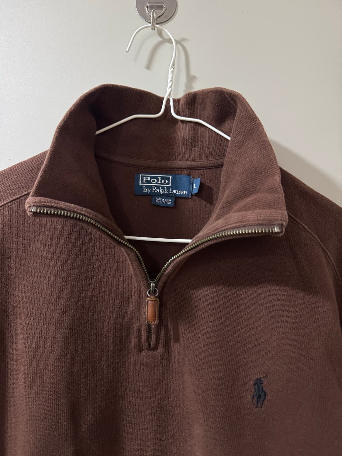 폴로 랄프로렌 하프집업 니트 초코브라운 L 상품이미지2
