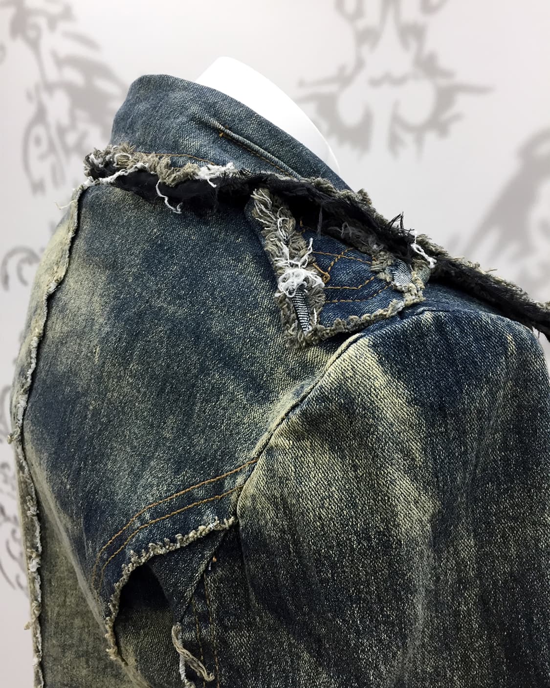 Grunge denim maxi coat 상품이미지6