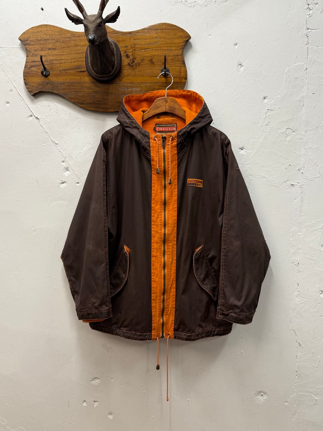 CHEVIGNON Contrast Panel Hooded Fleece-L 상품이미지1