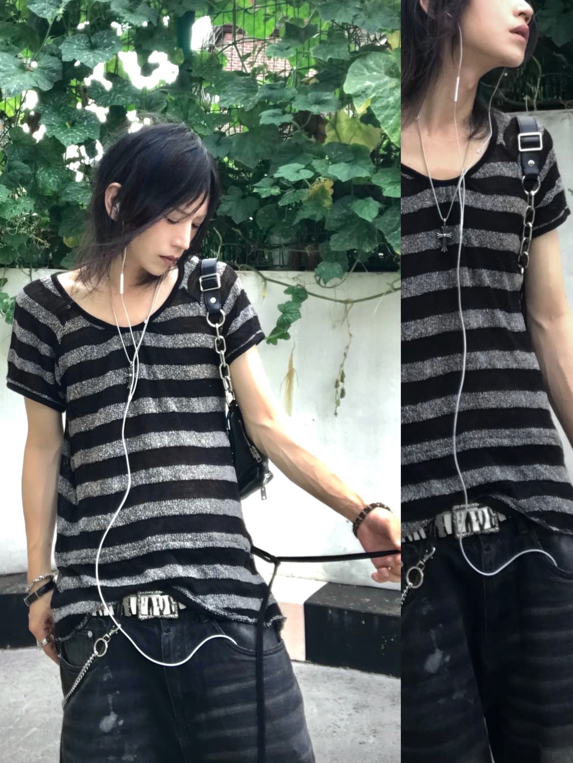 stripe side strap knit 상품이미지1