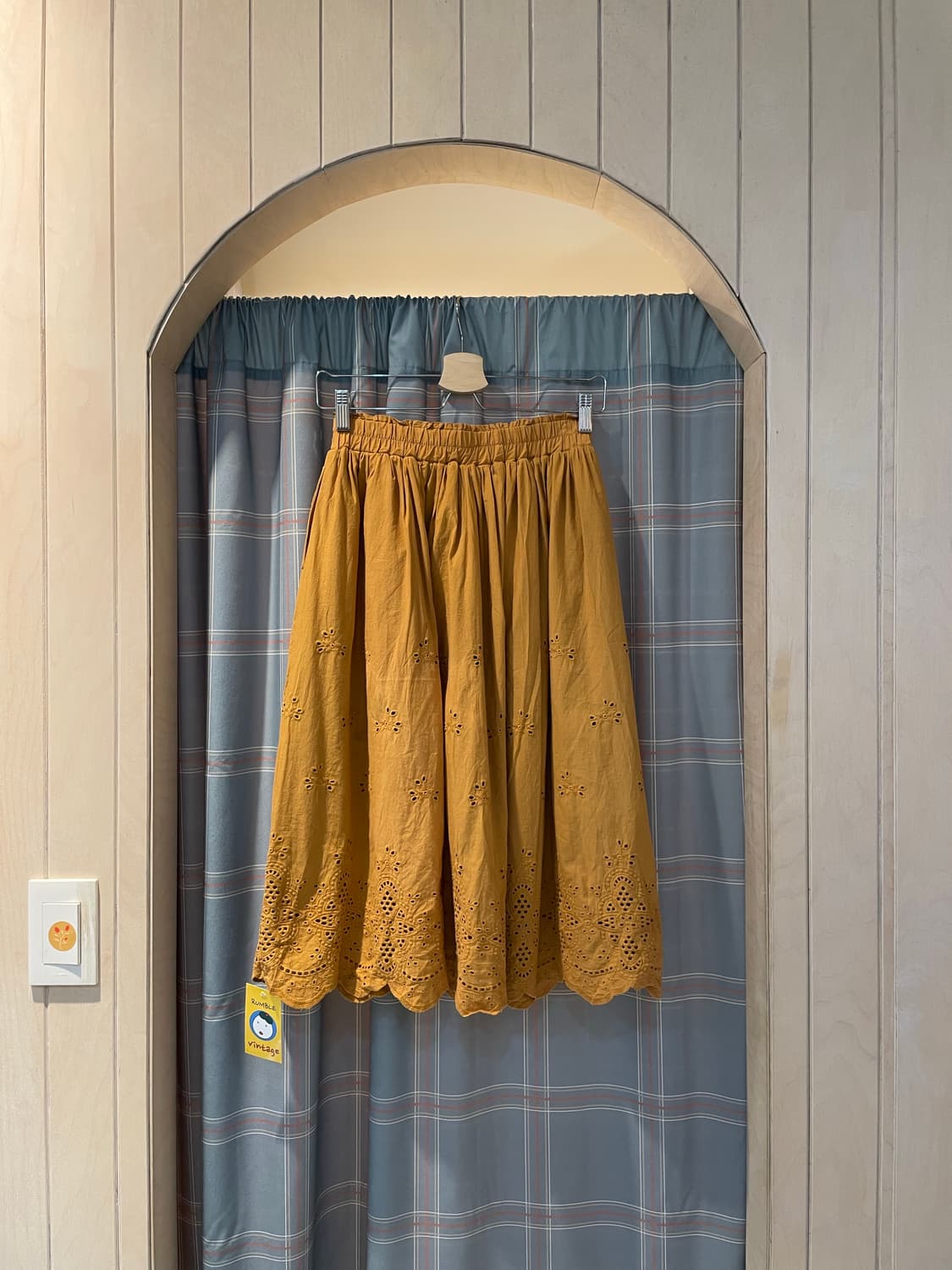 일본빈티지 펀칭아일렛스커트 상품이미지4