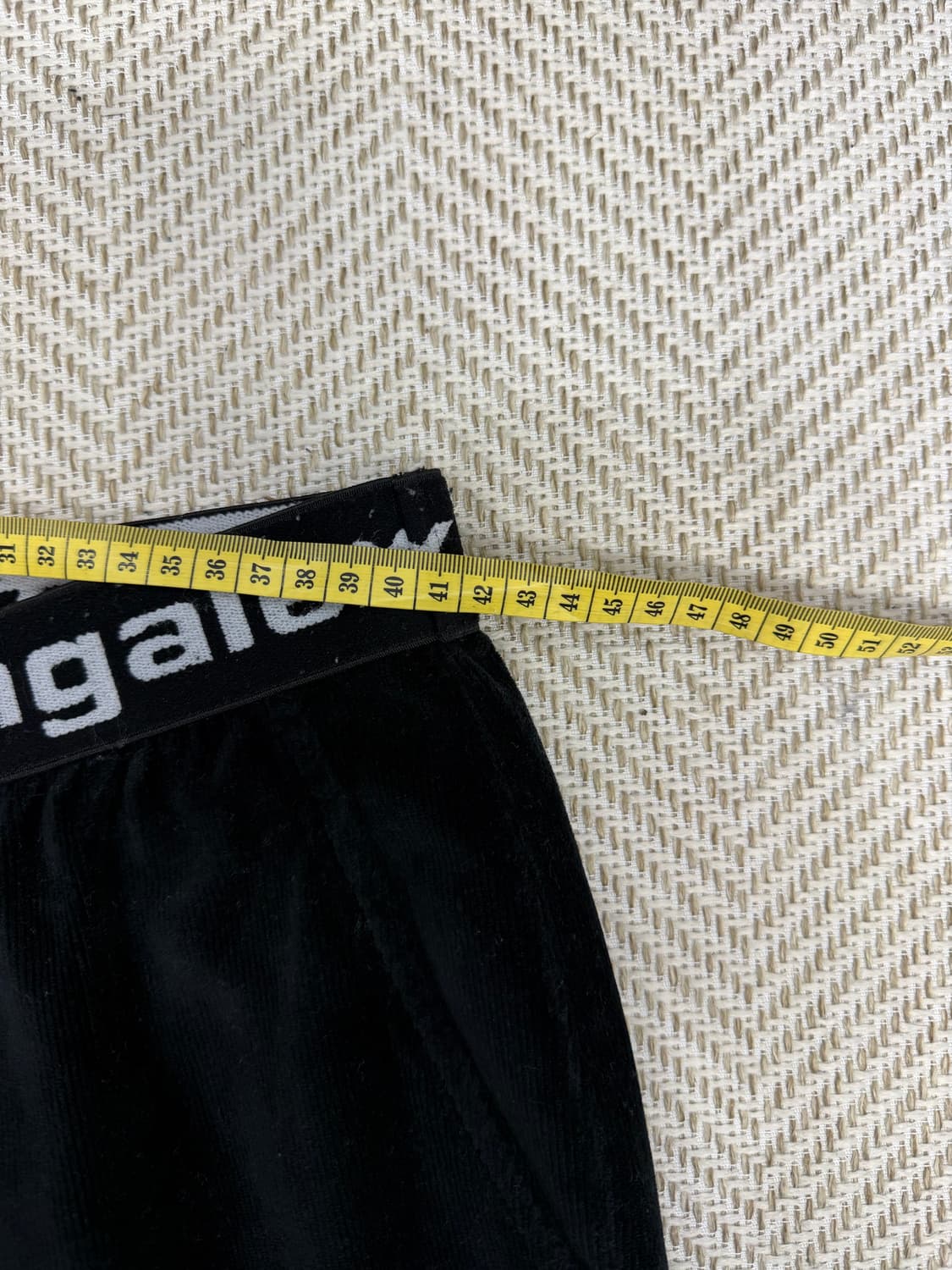 정품) 알렉산더왕 블랙 벨벳 스웻팬츠 L 상품이미지8