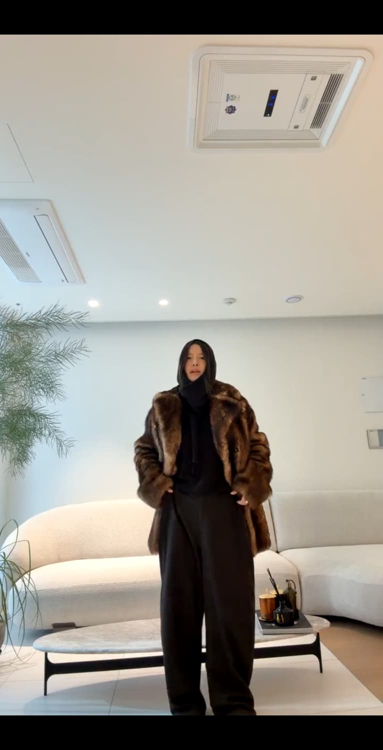 (새상품)리얼 토스카나 퍼 시어링 무스탕 상품이미지6