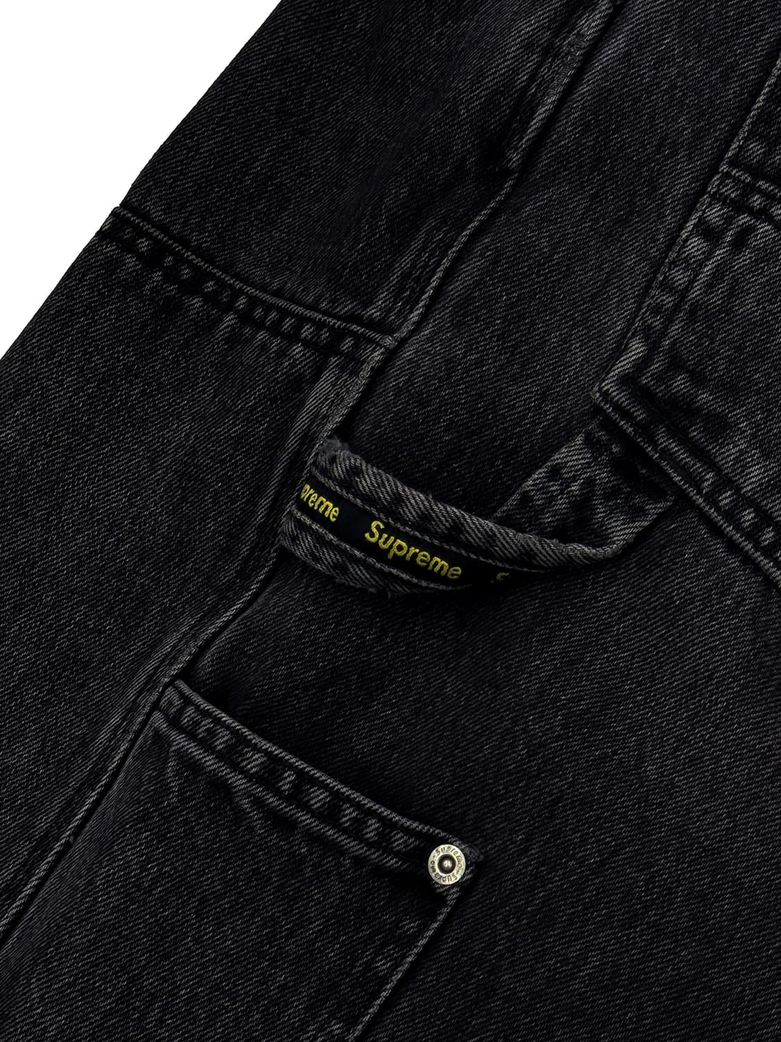 슈프림 더블 니 페인터 팬츠 워시드 블랙 상품이미지6