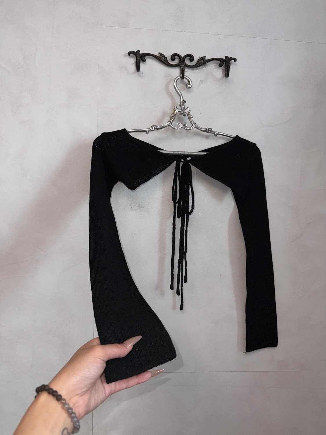 Black strap bolero cardigan  상품이미지5