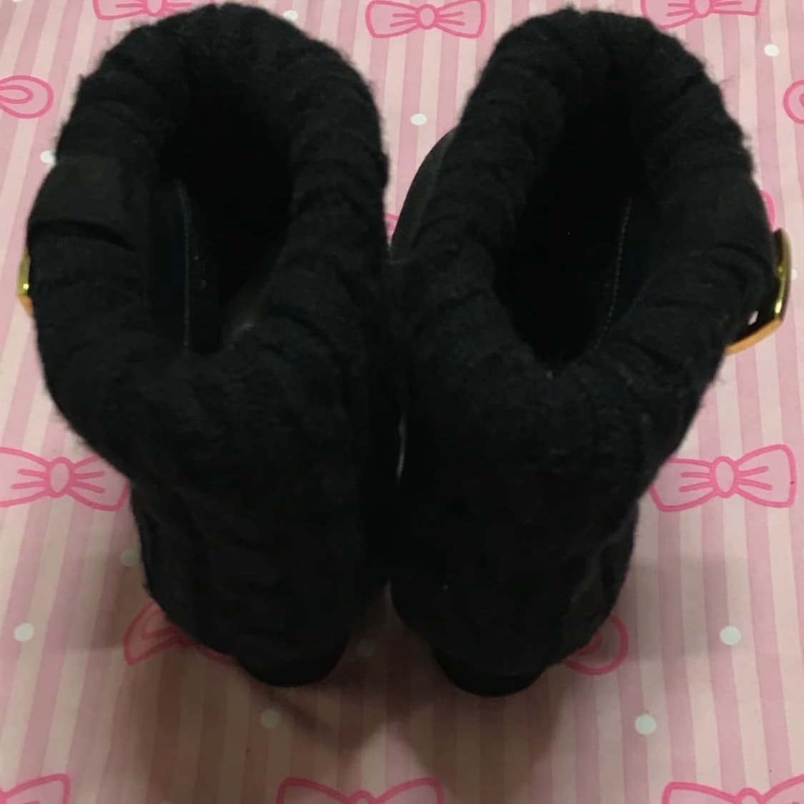 블랙 스웨이드 버클 갸루 부츠  상품이미지5