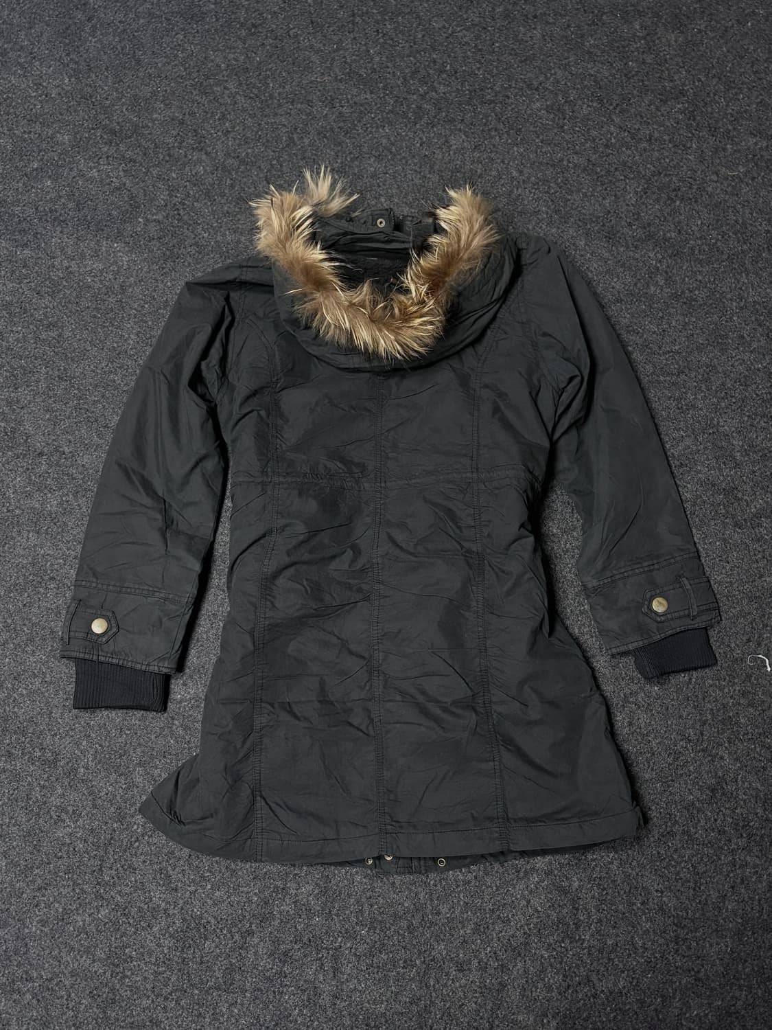 Vintage y2k Rock & Punk fur hood jacket 상품이미지5
