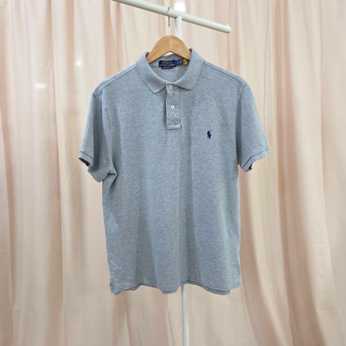 폴로 랄프로렌 피케 반팔 카라티 그레이 XL 상품이미지1