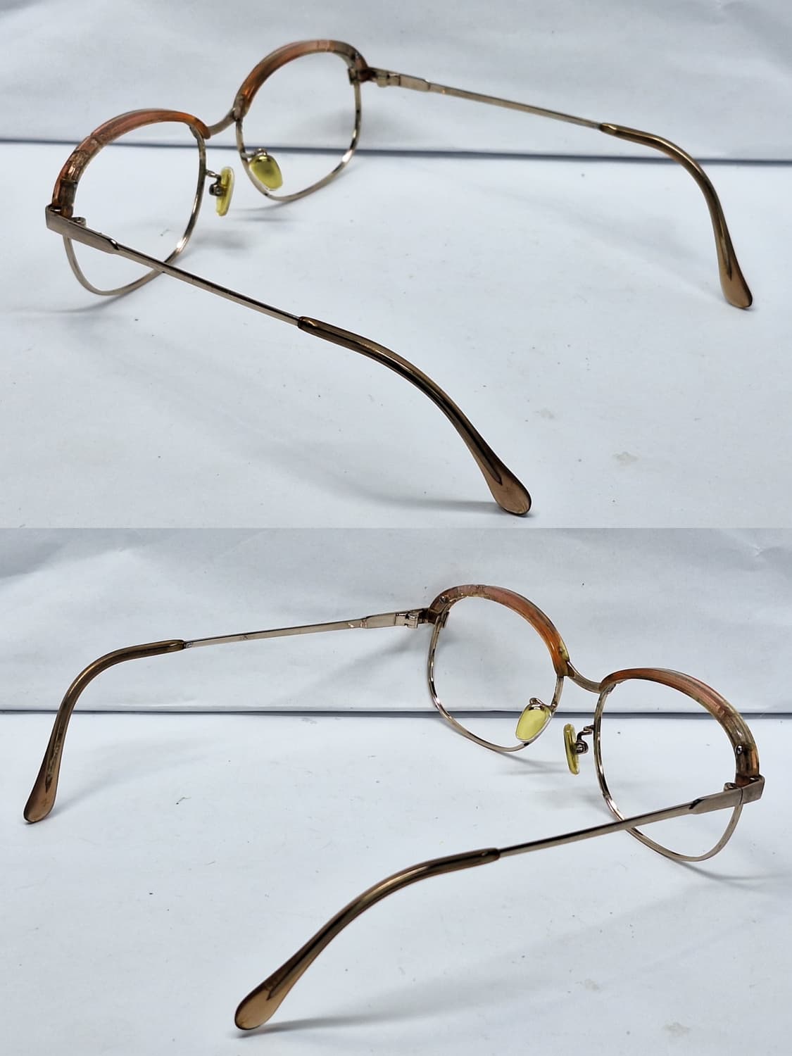 80s 일본 빈티지/ 브로우라인 여성용 하금테 안경테 50mm 하우스 상품이미지4