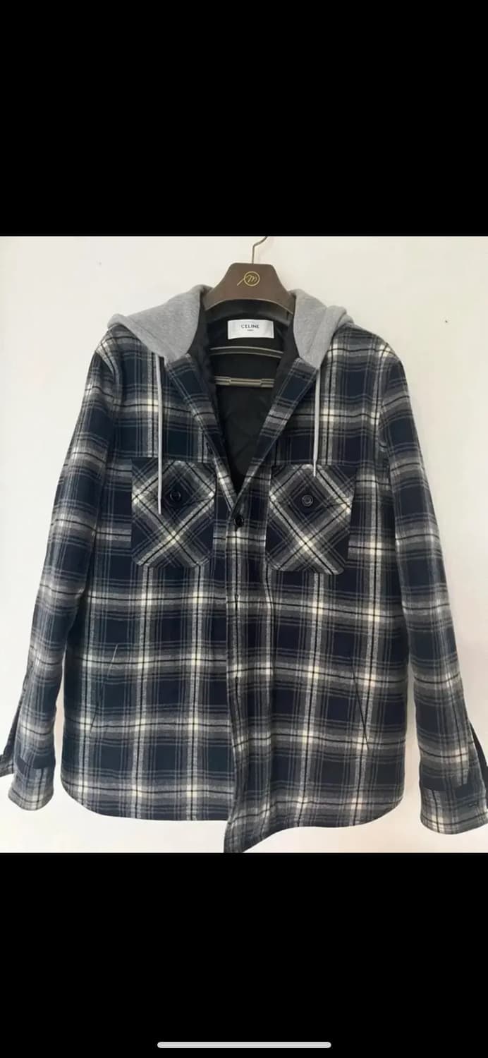 셀린느 체크후드자켓 50사이즈(변우석 착장) 상품이미지1
