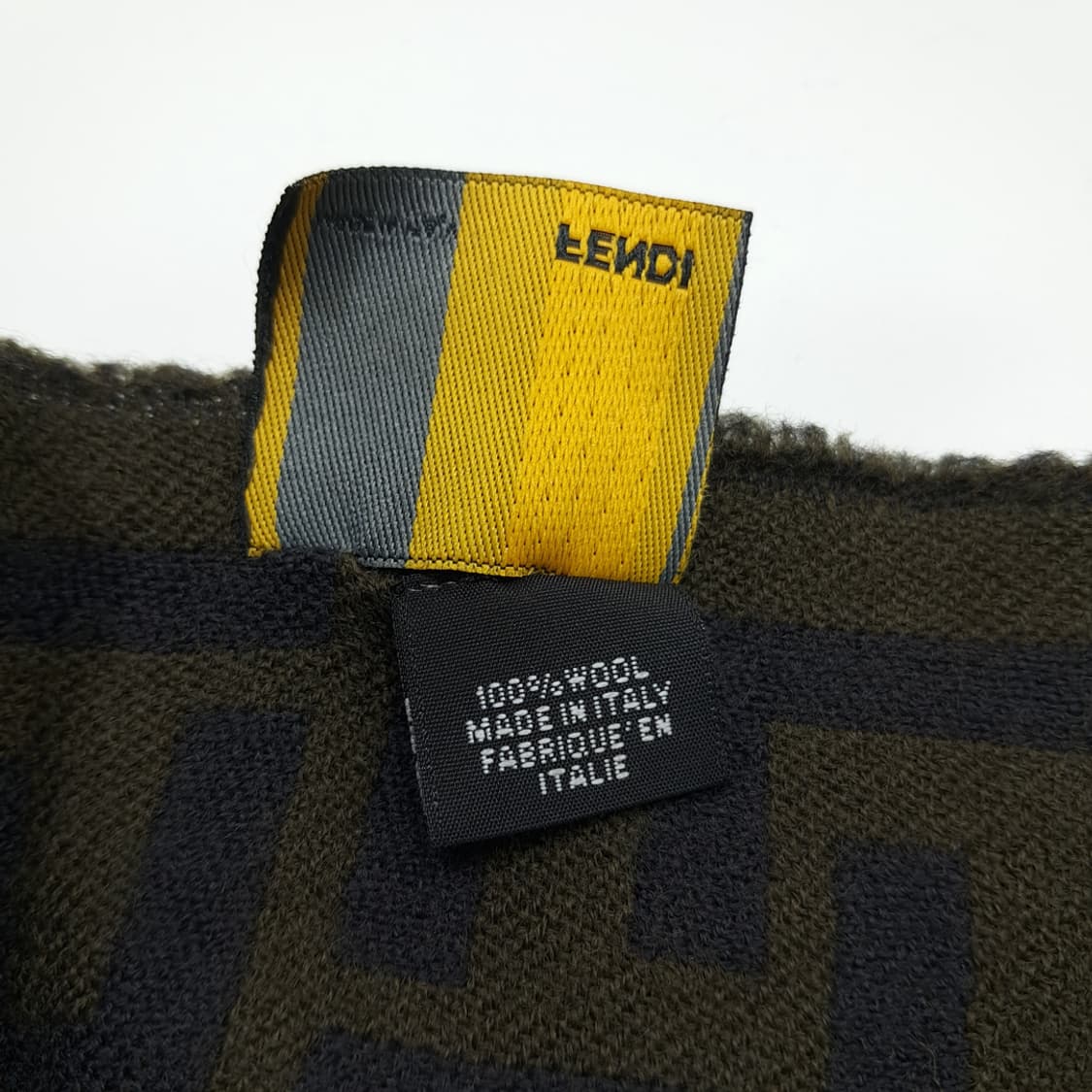 MX360 펜디 FF 모노그램 올리브그린 울 목도리 머플러 상품이미지6