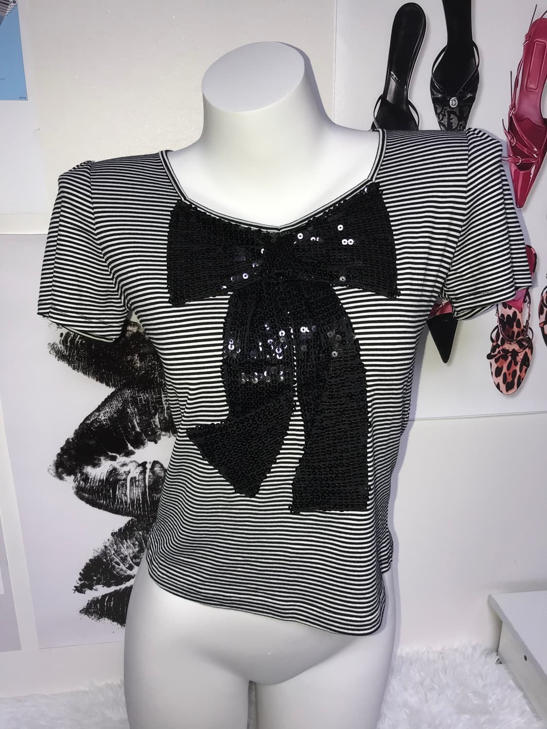 ribbon point t-shirt 상품이미지1