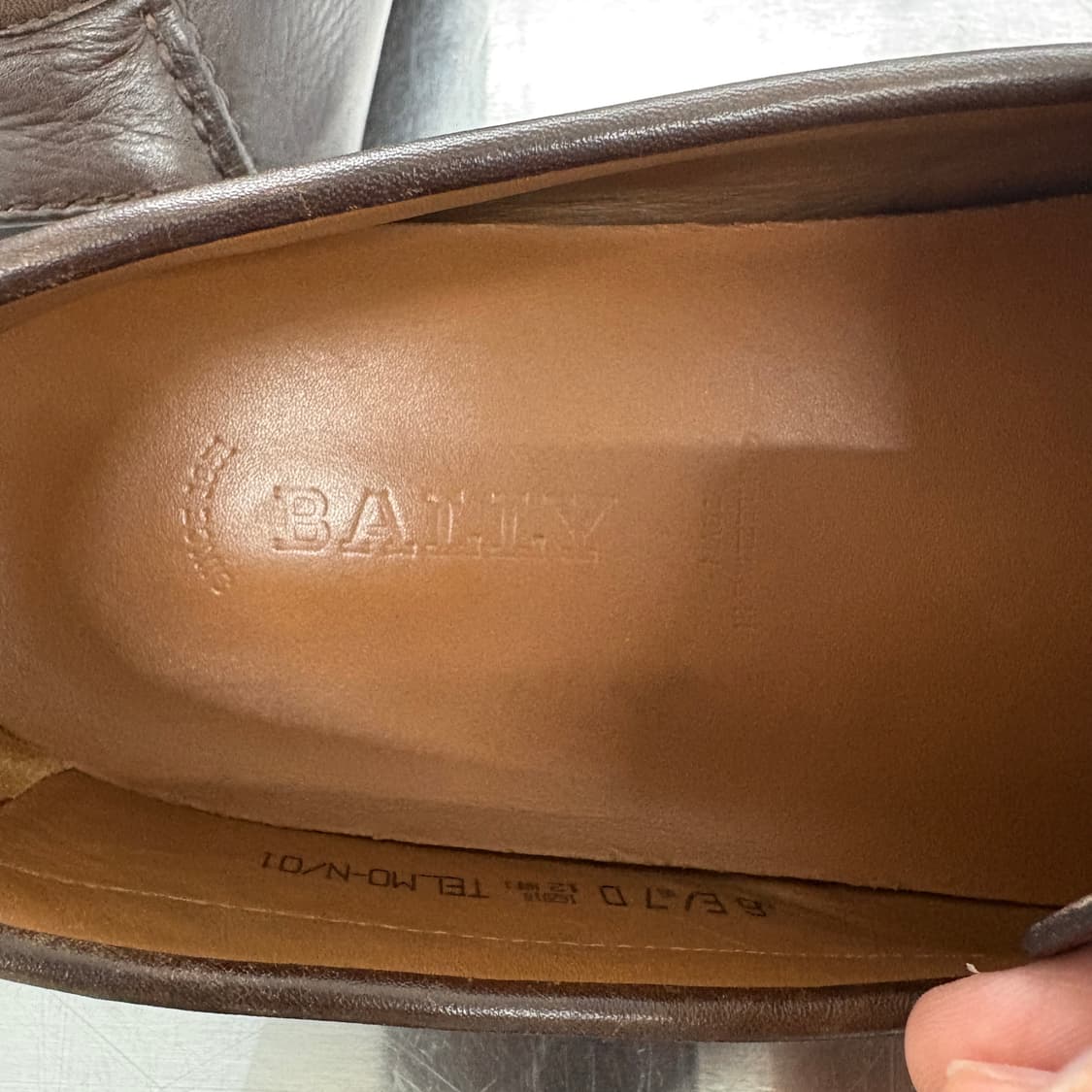 Bally 발리 브라운 가죽 로퍼 슈즈 255mm 상품이미지7