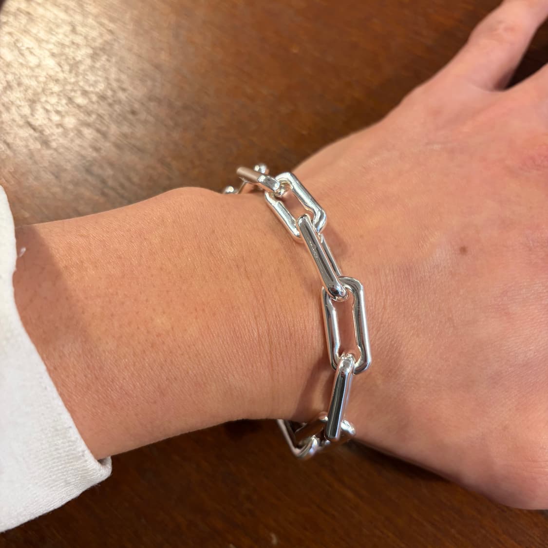 새상품 신주 실버코팅 체인 팔찌 상품이미지3